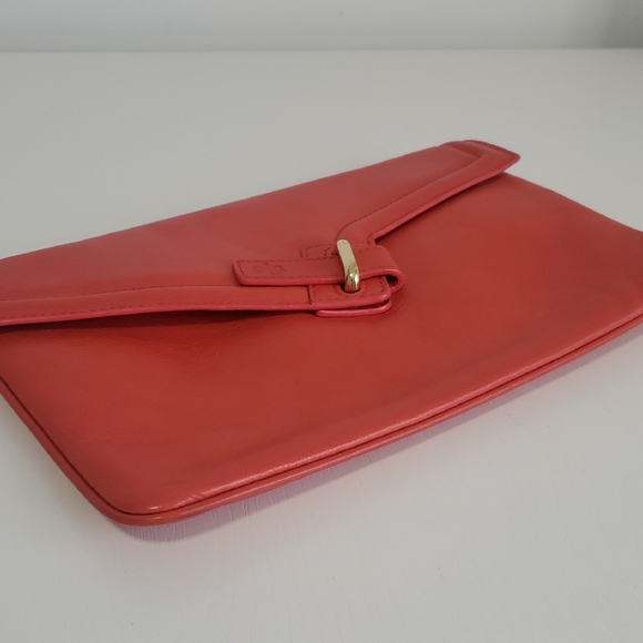 Ela Red Leather Clutch - Picture 8 of 9